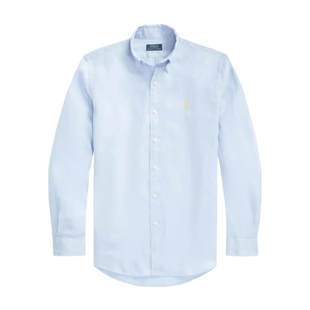 Polo Ralph Lauren Lichtblauw Lange Mouw Sport Shirt Blue Heren