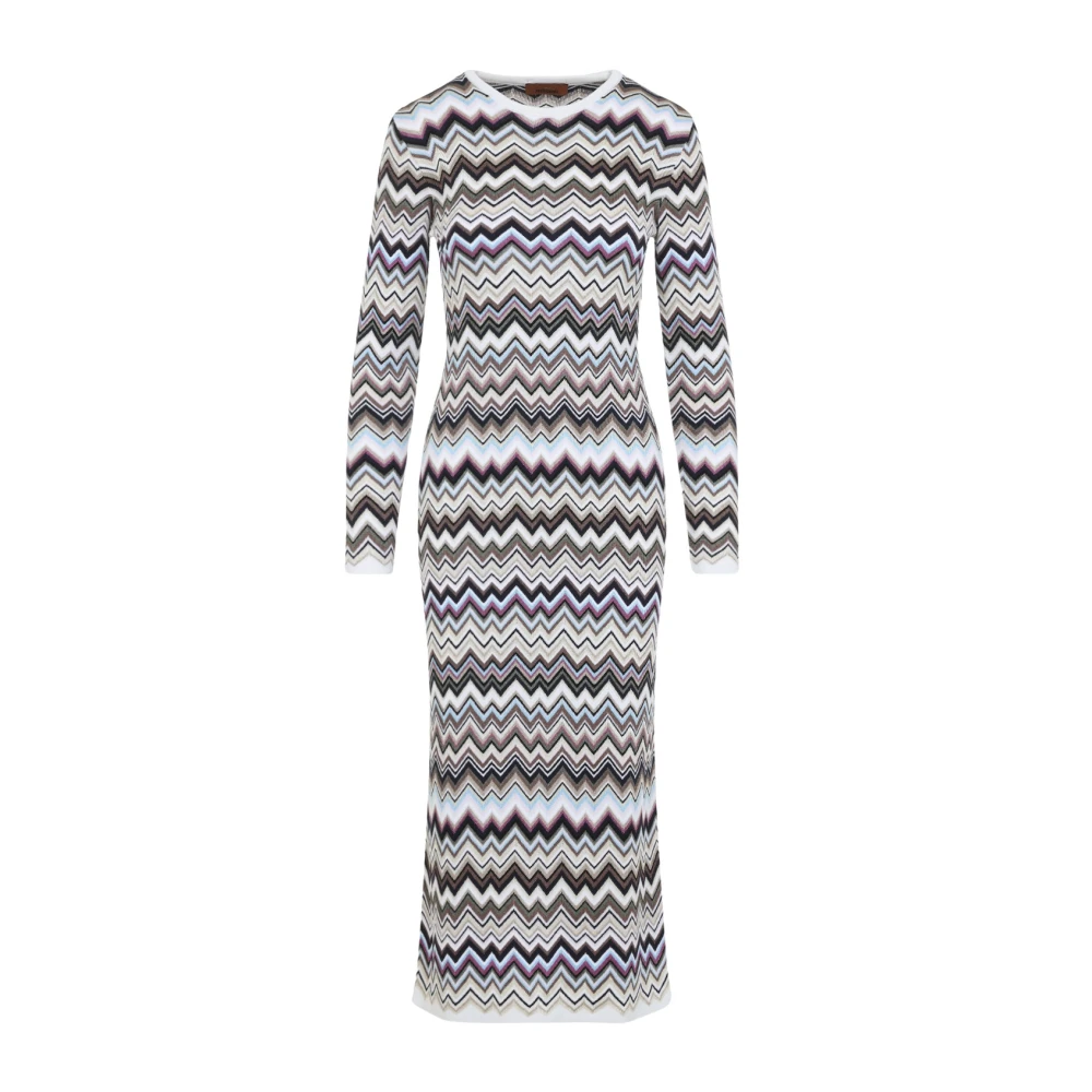 Missoni , Knitted Dresses, Female, Multicolor, S, Long Dress