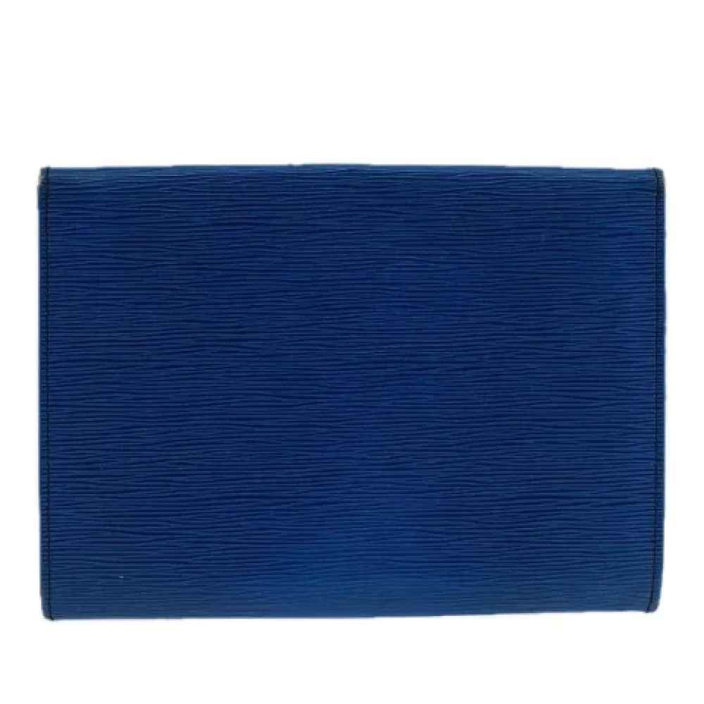 Louis Vuitton Vintage Pre-owned Leather clutches Blue Dames