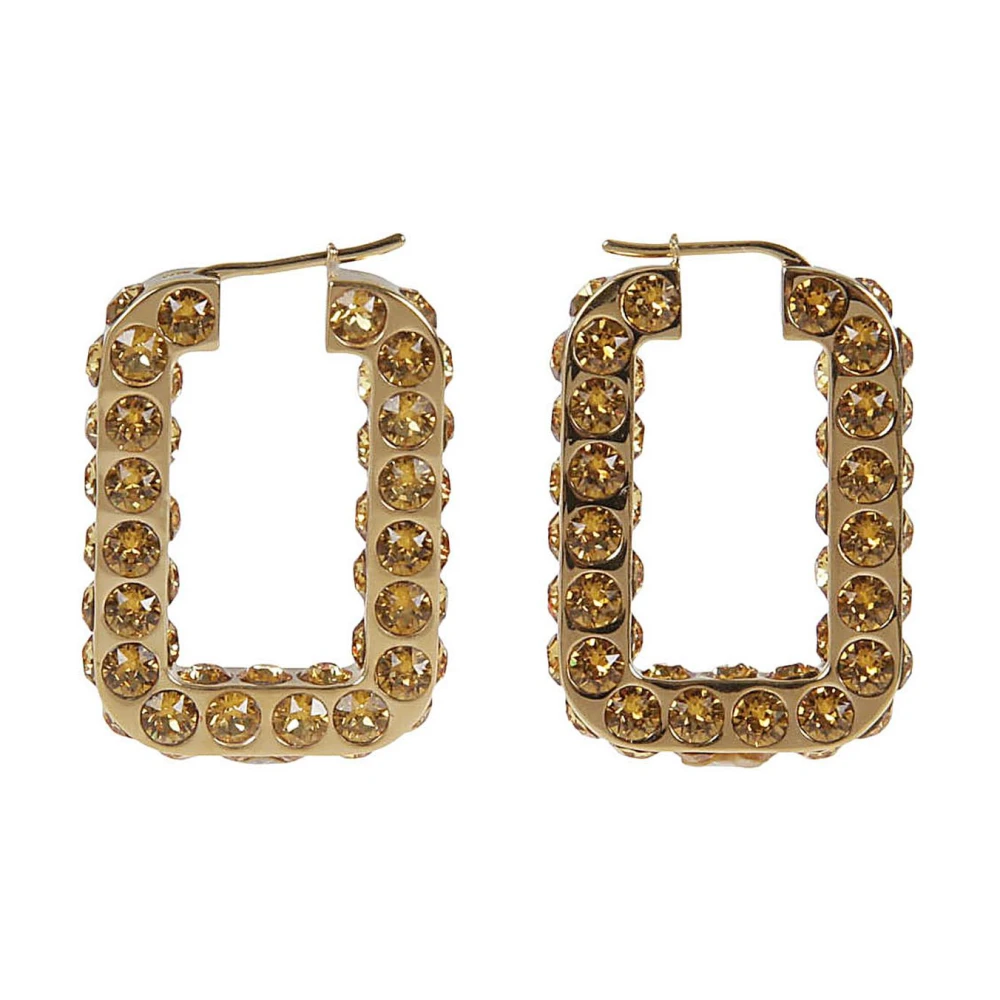 Amina Muaddi Women's Yellow Charlotte Hoop Earrings