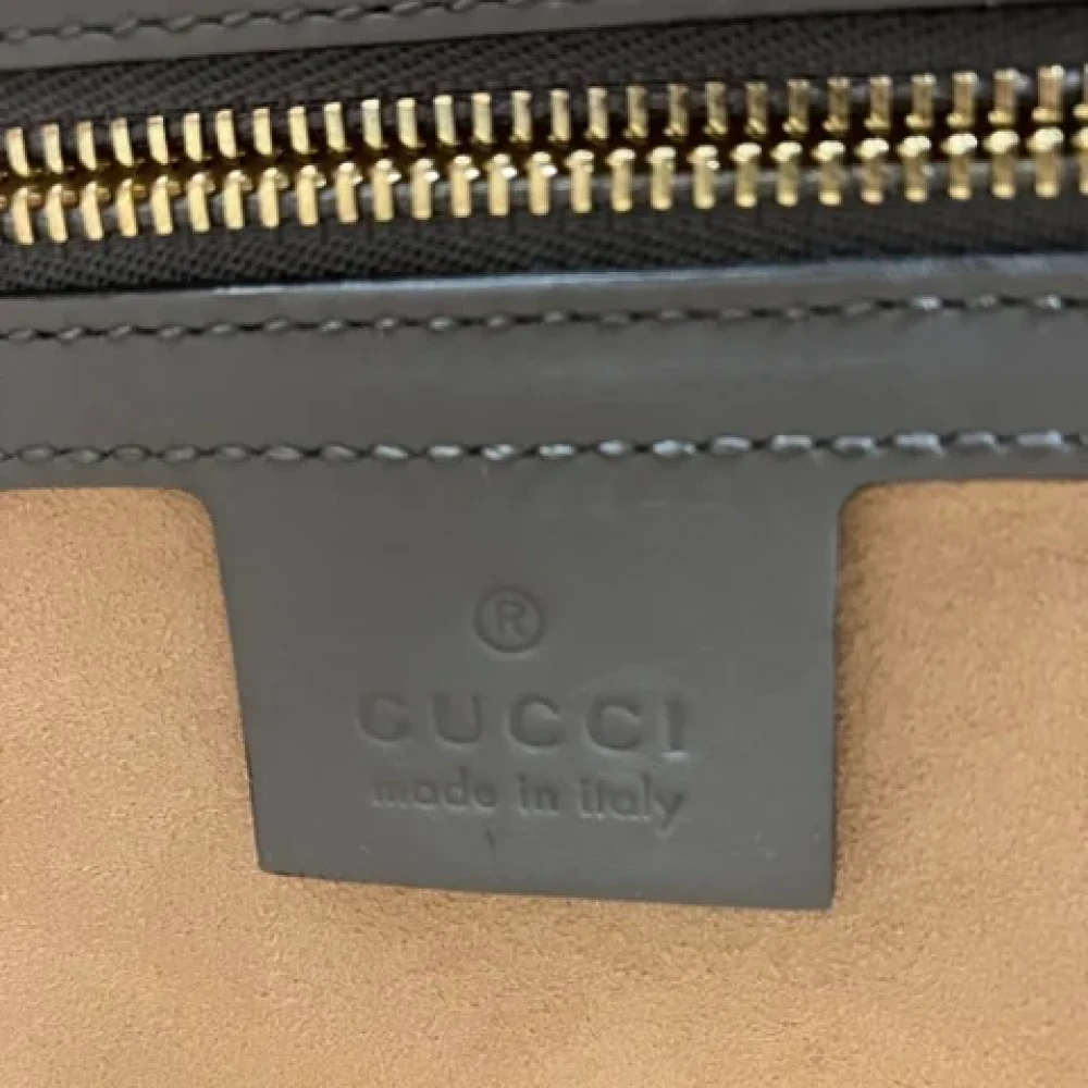Gucci Vintage Pre-owned Leather gucci-bags Gray Dames