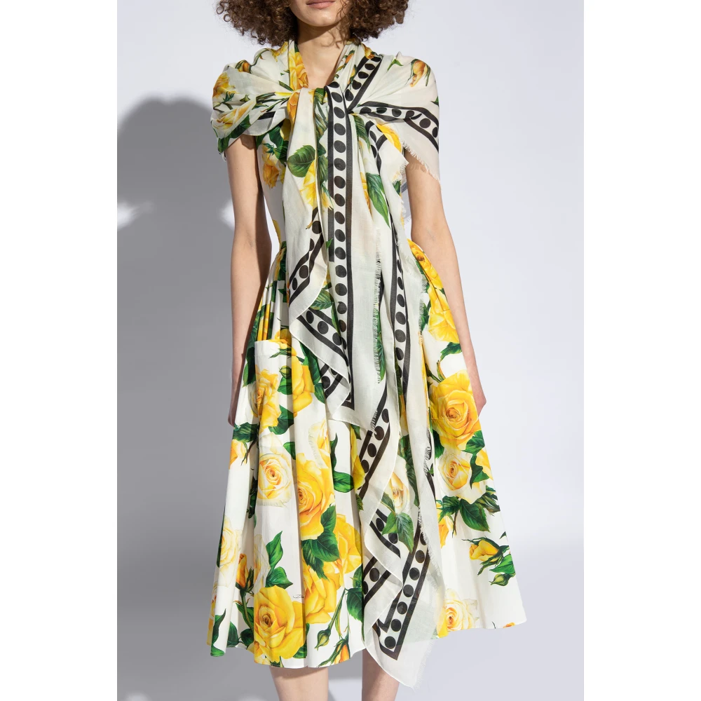 Dolce & Gabbana Sjaal met bloemenmotief Multicolor Dames