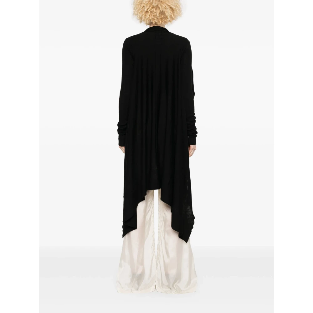 Rick Owens Geribbelde Gebreide Trui Black Dames