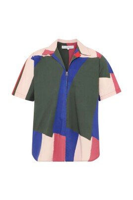 chemise-rose-a-fermeture-eclair-col-cubain