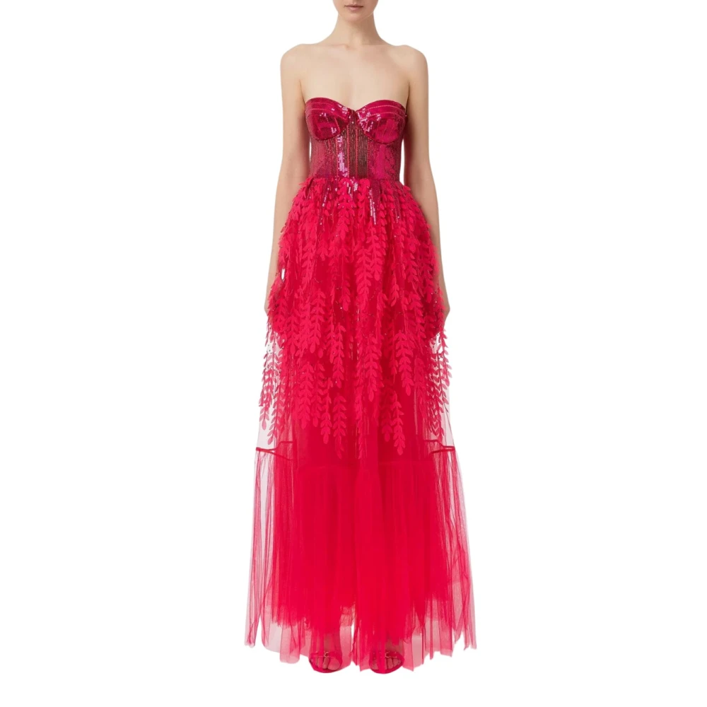 Elisabetta Franchi Lange jurk Pink Dames