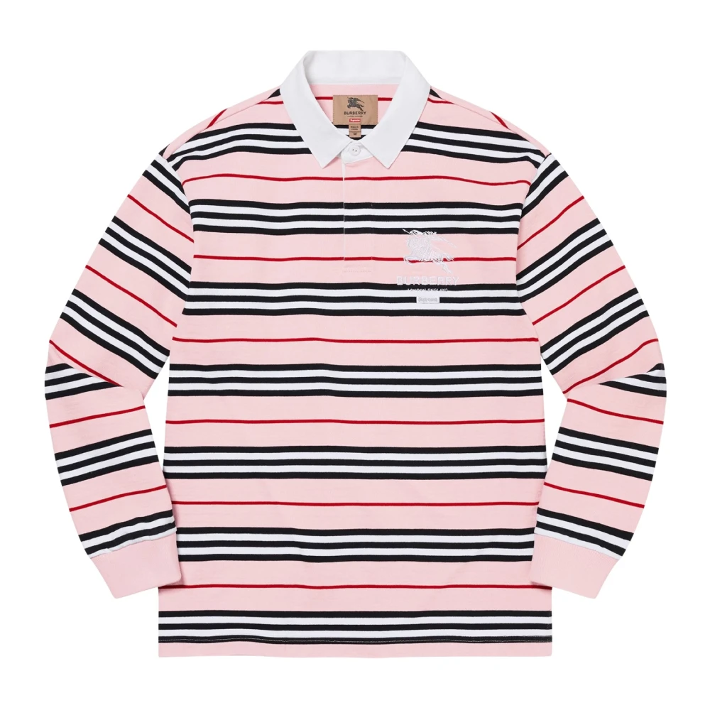 Supreme Begränsad Upplaga Rosa Rugbytröja Multicolor, Herr