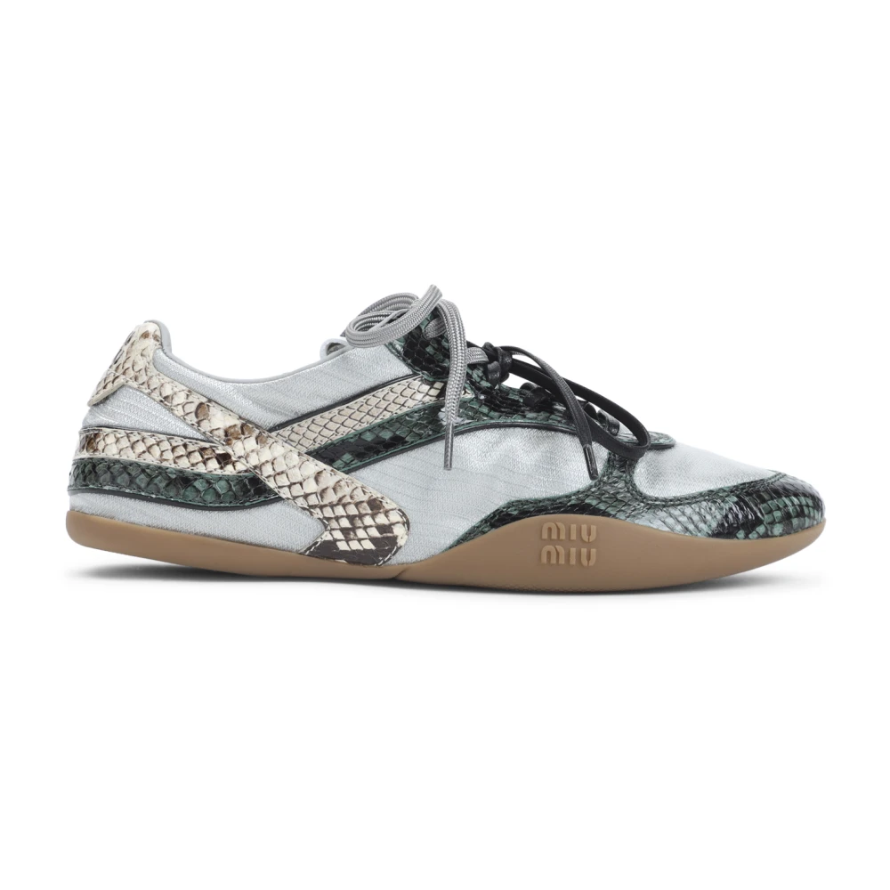 Miu Miu Women's Multicolor Green Polyamide Trainers - Sneakers - 3 Uk - Shoes