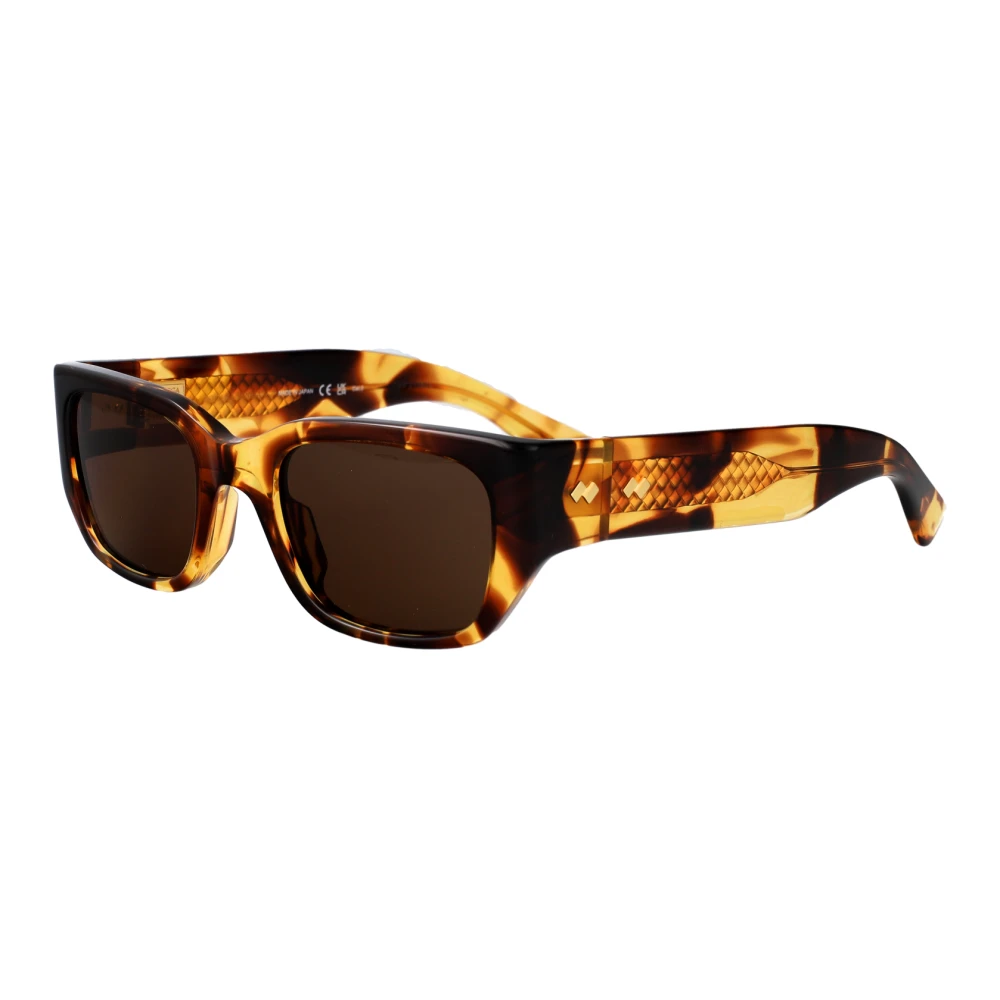 Bottega Veneta Unisex Brown Rectangular Sunglasses - Sunglasses - 51 Mm - Accessories