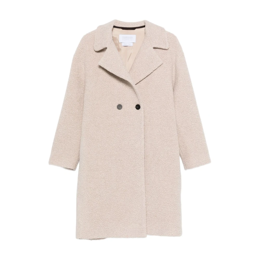Harris Wharf London Women's Beige Wool Blend Coat Aw25