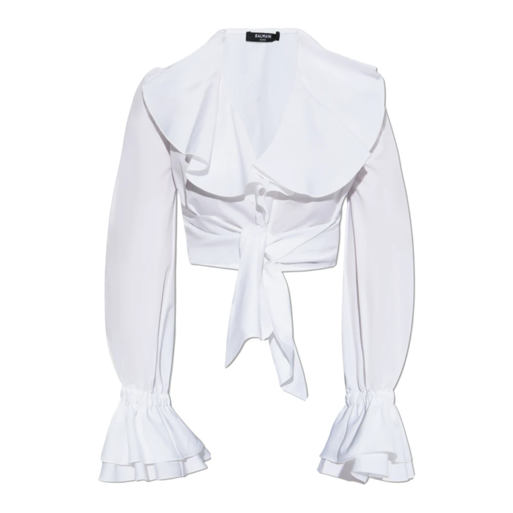 Balmain Korte Shirt White Dames