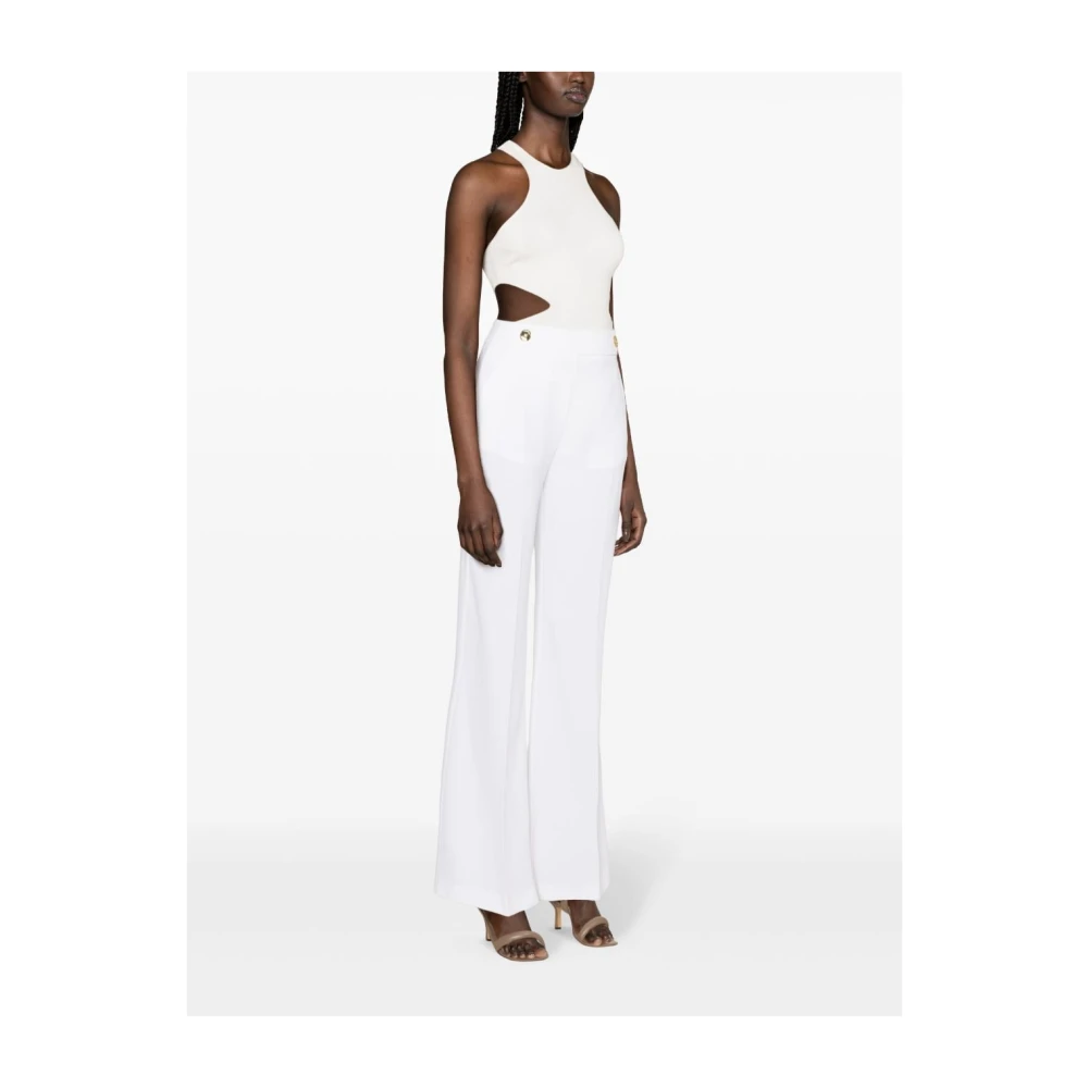 pinko Witte Broek met Sbozzare Detail White Dames
