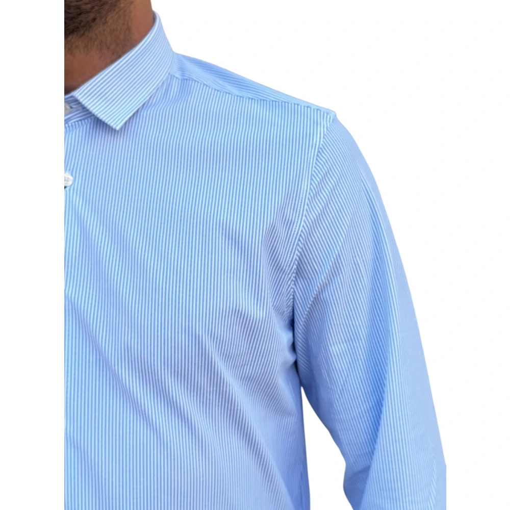 Liu Jo Elegante Shirt met Stretchstof Blue Heren