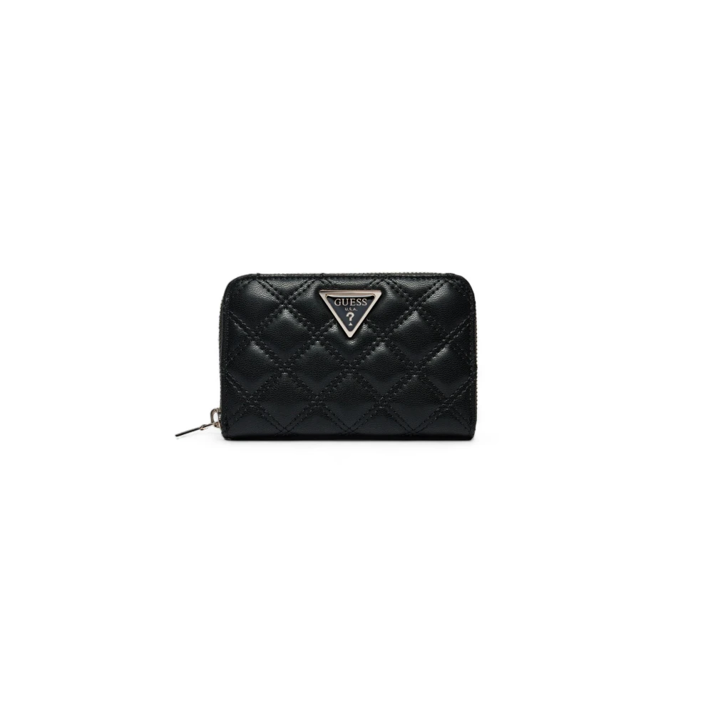 Guess Middelgrote ritsportemonnee Herfst Winter Collectie Black Dames