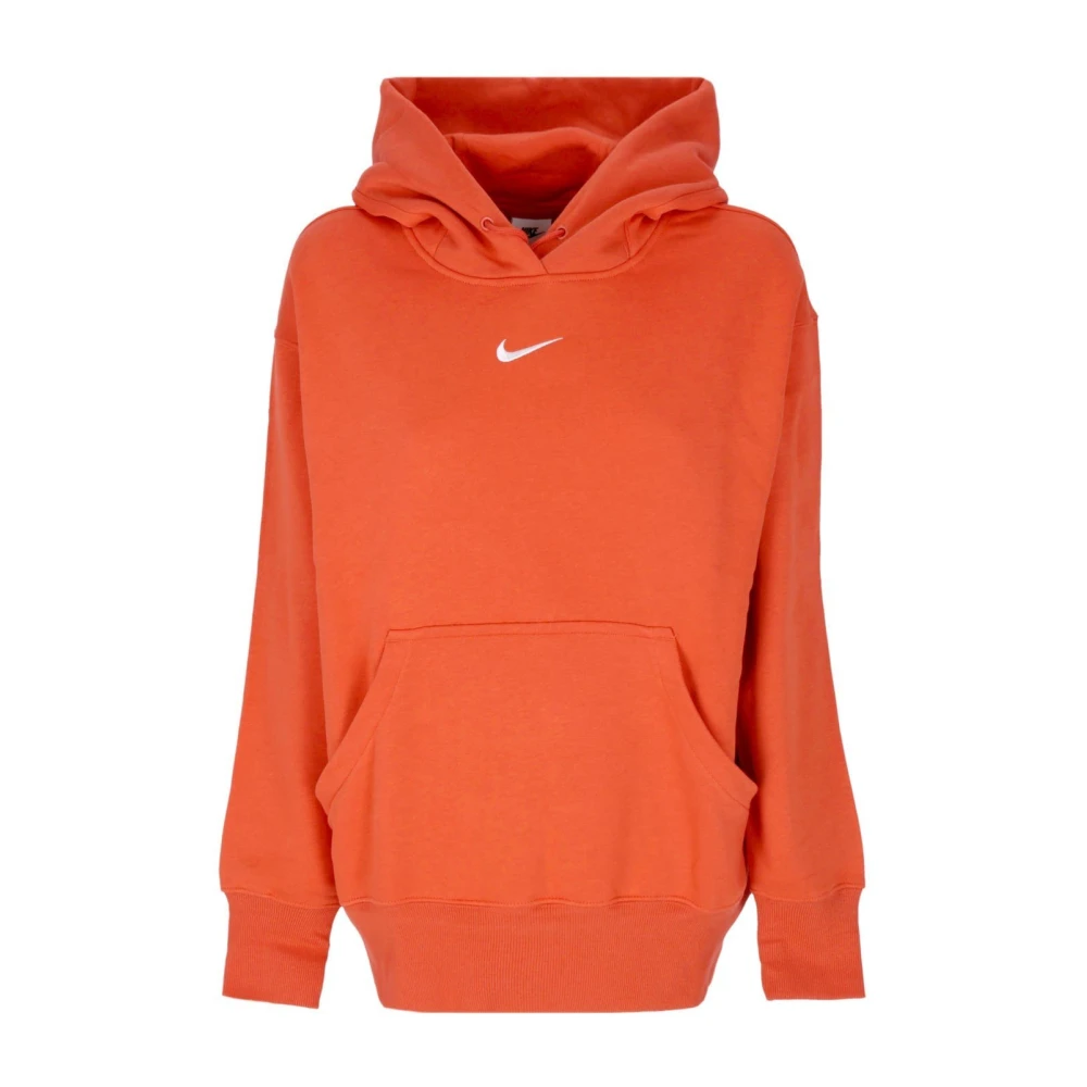 Nike Phoenix Fleece Oversized Pullover Hoodie Orange Dames