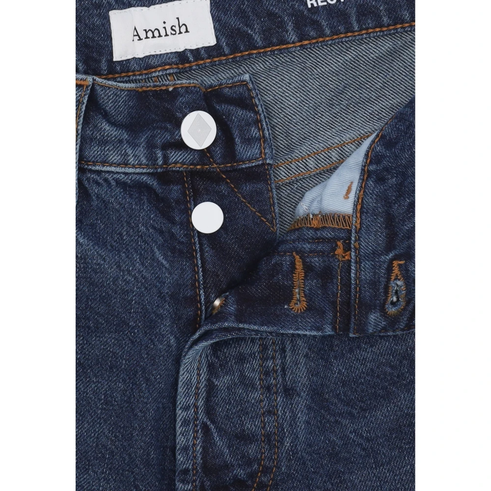 Amish Slim Fit Denim Jeans Blue Heren