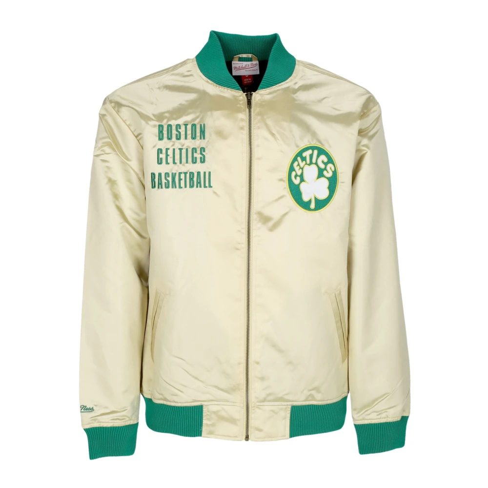 Mitchell & Ness Boston Celtics Vintage Lichtgewicht Satijnen Jas Yellow Heren