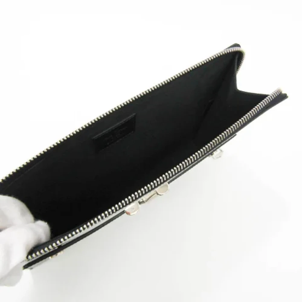 Louis Vuitton Vintage Pre-owned Leather clutches Gray Dames