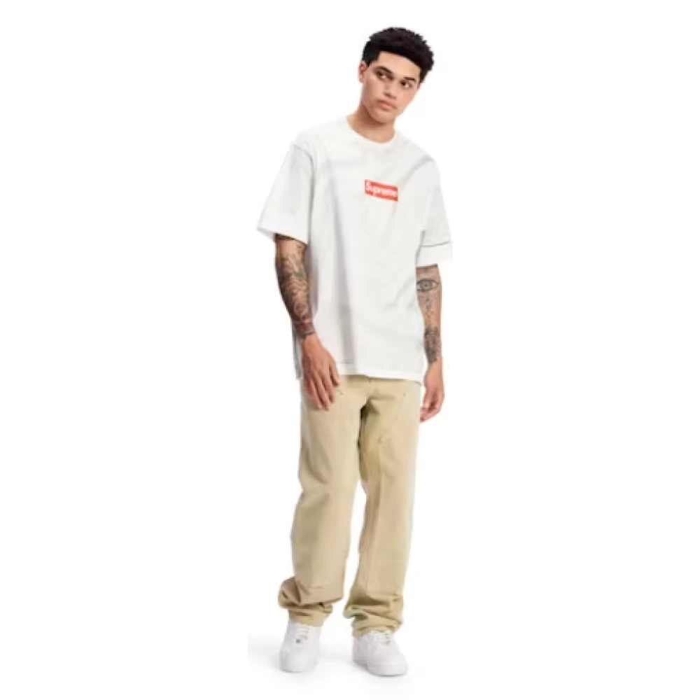 Supreme Witte Box Logo Tee MM6 Maison Margiela White Heren