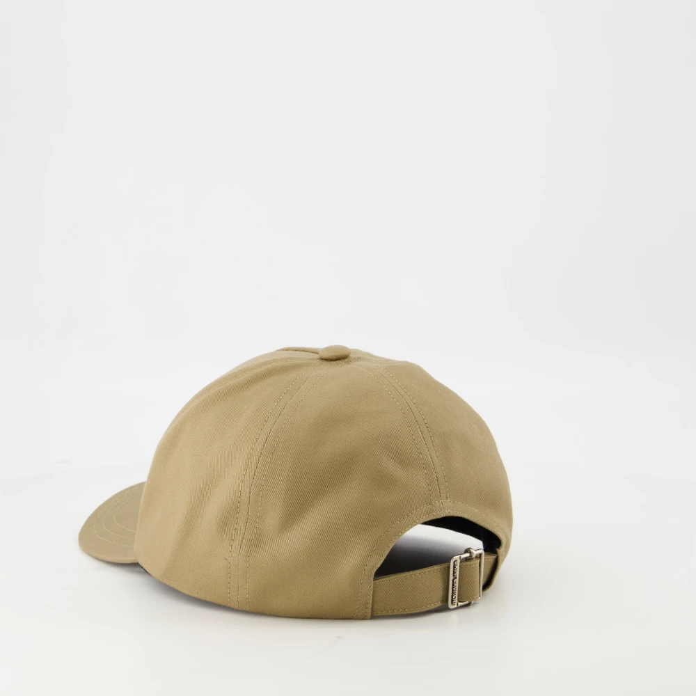 Saint Laurent Geborduurde katoenen pet Beige Heren