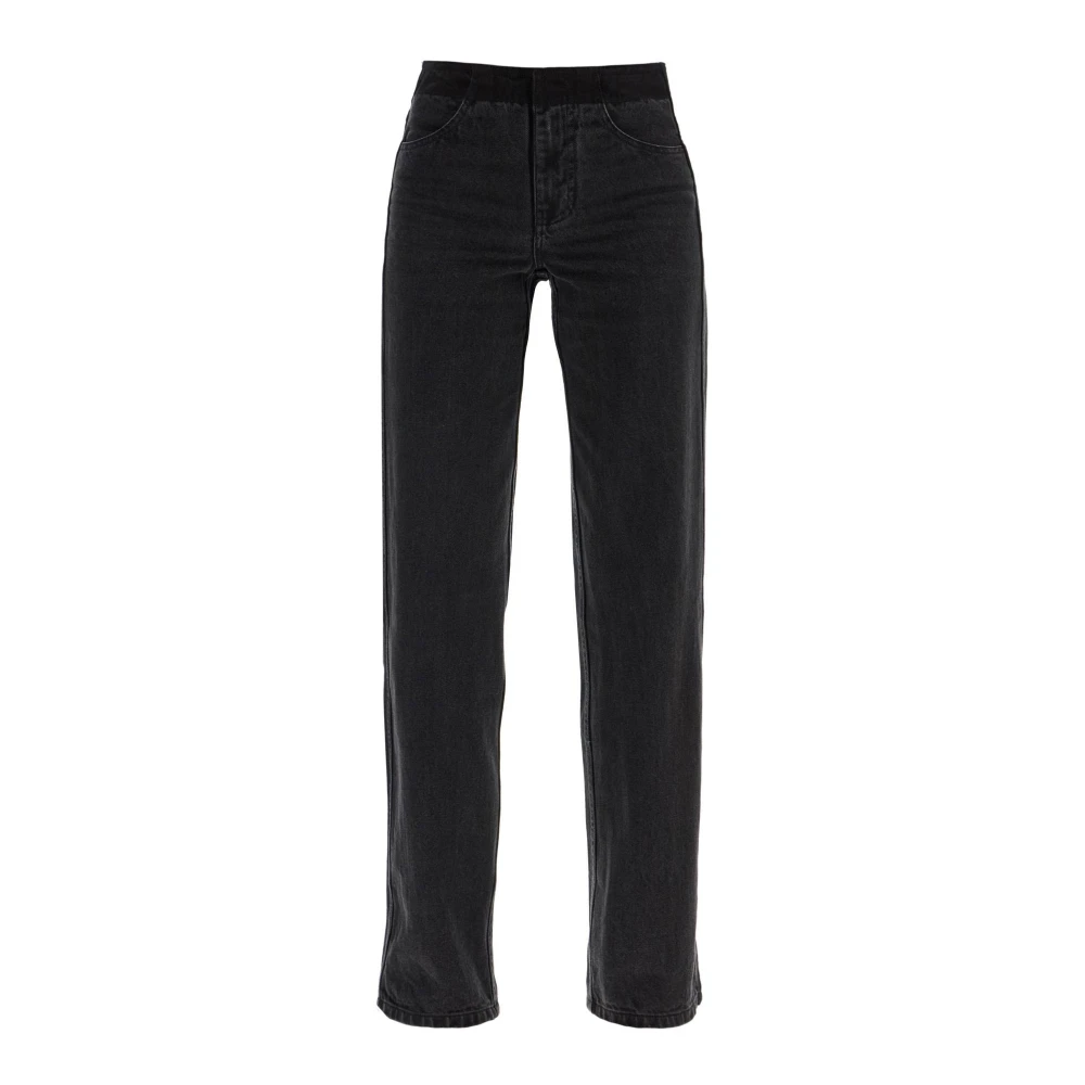 Christopher Esber Zwarte Deconstructed Lage Taille Jeans Black Dames