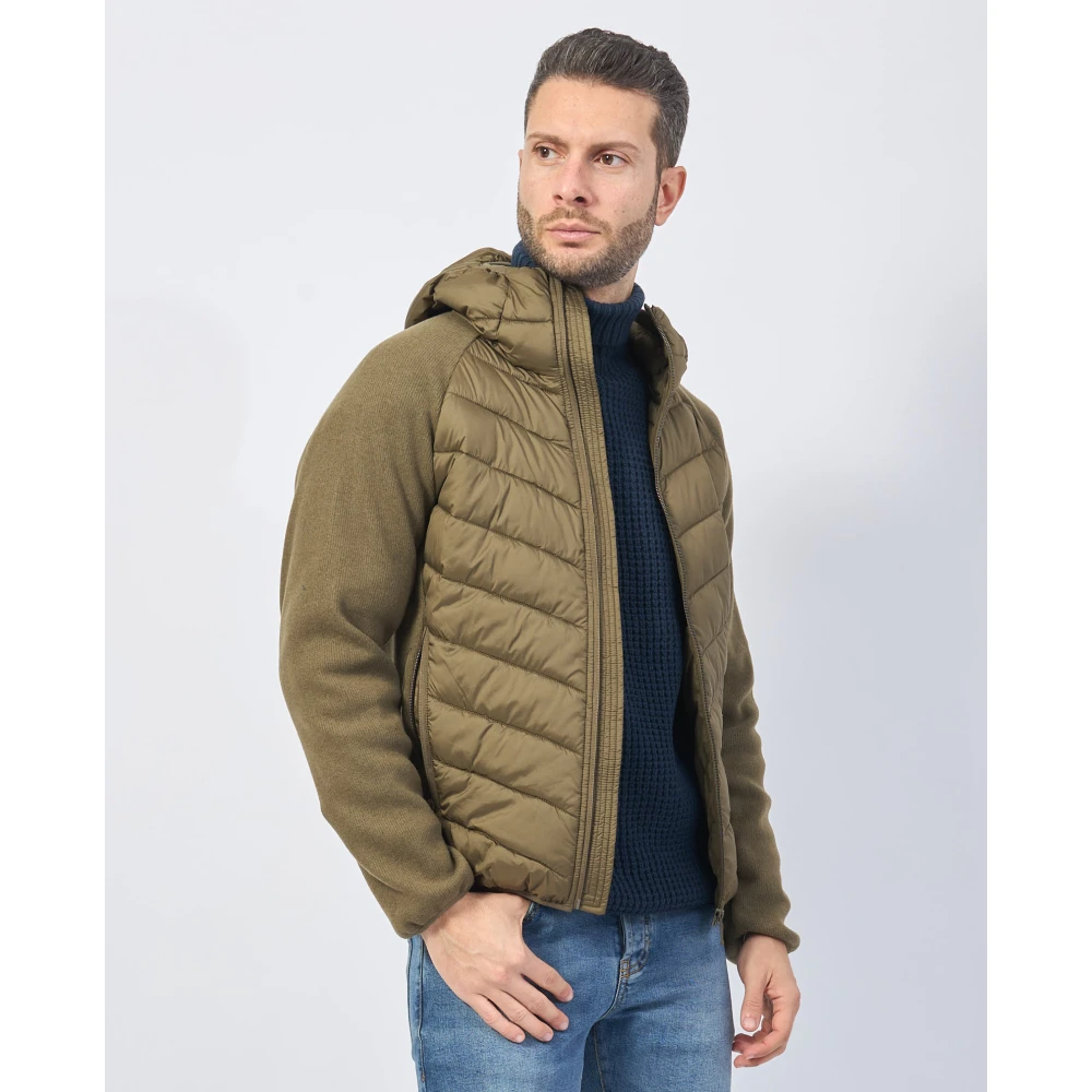 YES ZEE Groene Winterjas Stijlvolle Mode Green Heren