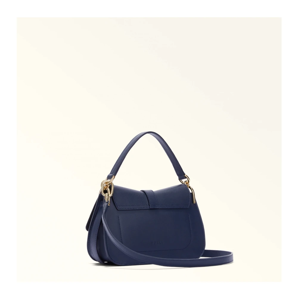 Furla Mini Leren Handtas Mediterrane Blauw Blue Dames