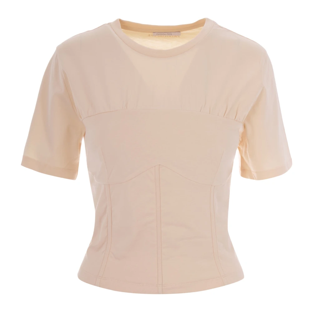 Patrizia Pepe Femme Beige Tops, Taille: 40 Fr T-Shirt Bustier