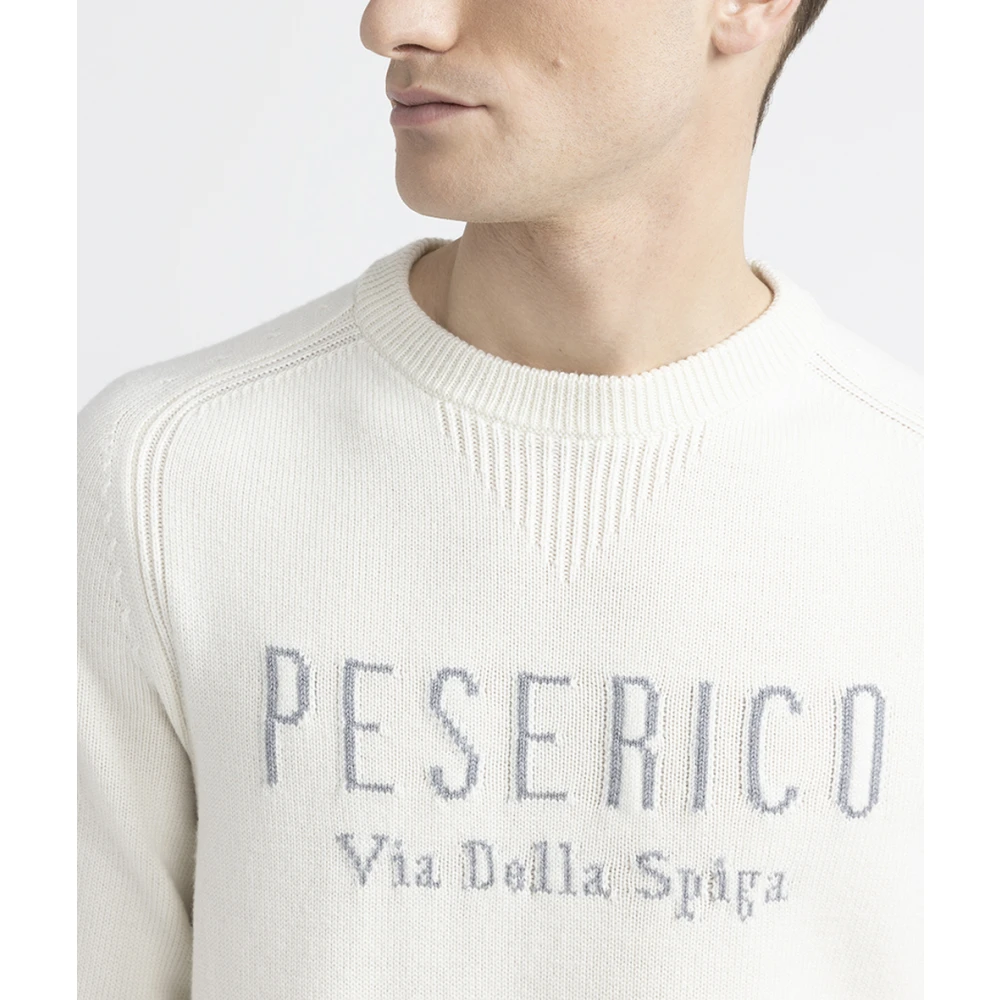PESERICO Extrafijne zuivere merinowol trui Beige Heren