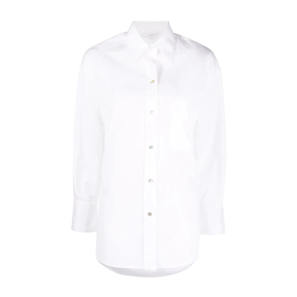Vince White Casual Long Sleeve Cotton Shirt - Female - Shirts - Xs - Blouses & Shirts