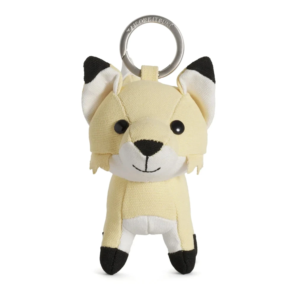 Maison Kitsuné Men's Beige Fox Bag Charm - Keychains - One Size - Accessories