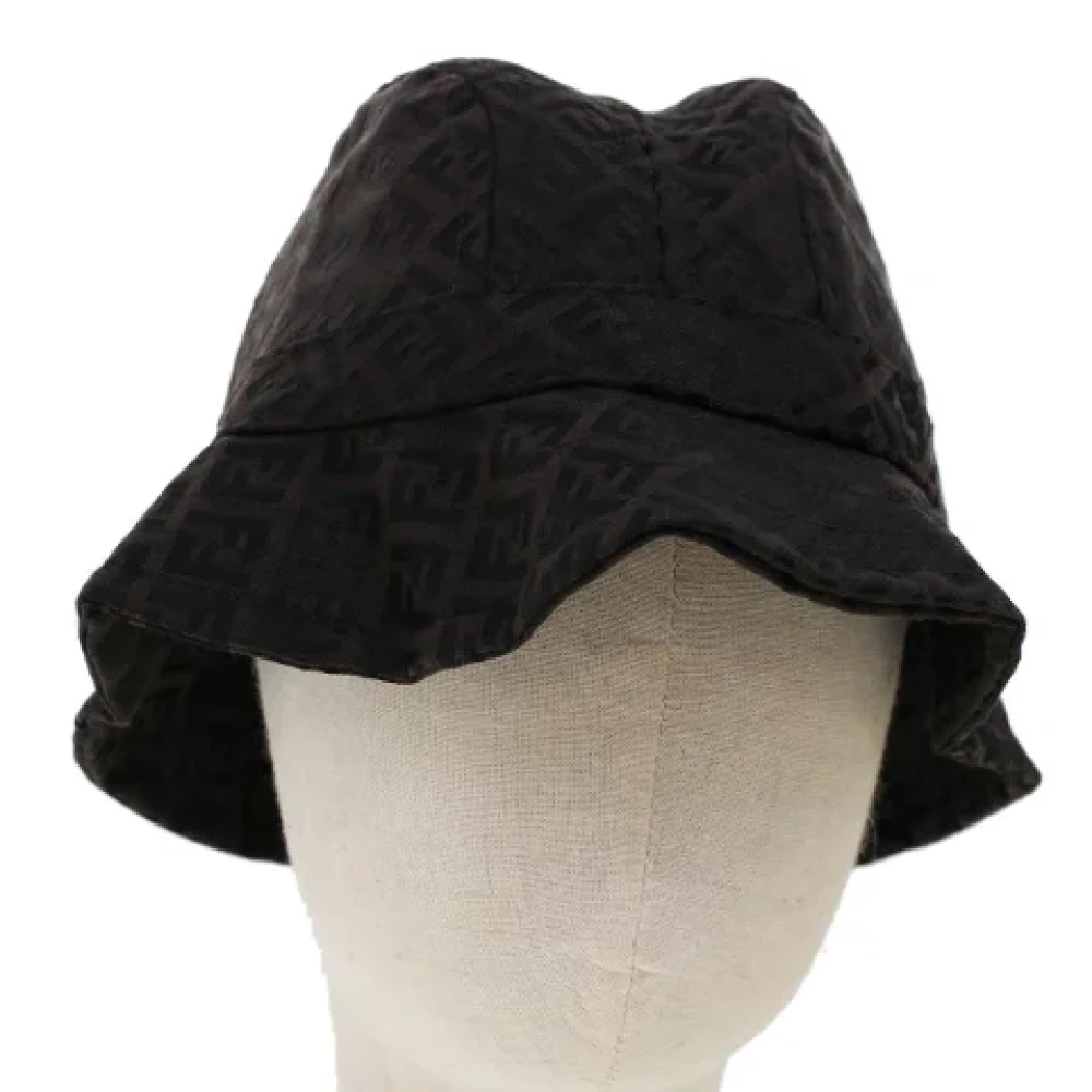 Fendi Vintage Pre-owned Canvas hats Brown Dames