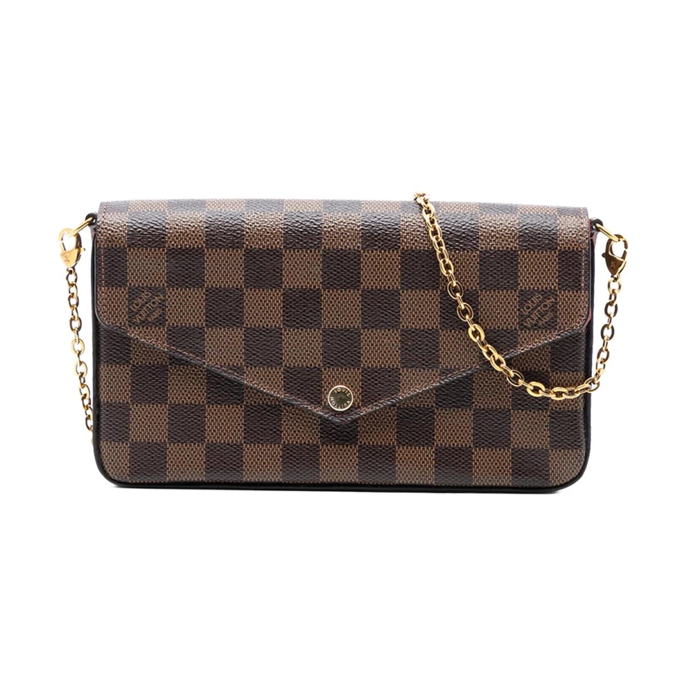 Louis Vuitton Vintage Women's Brown Pre-Owned Damier Ebene Canvas Pochette