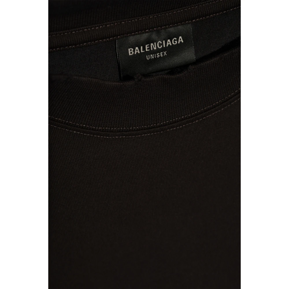 Balenciaga T-shirt met Print Black Heren