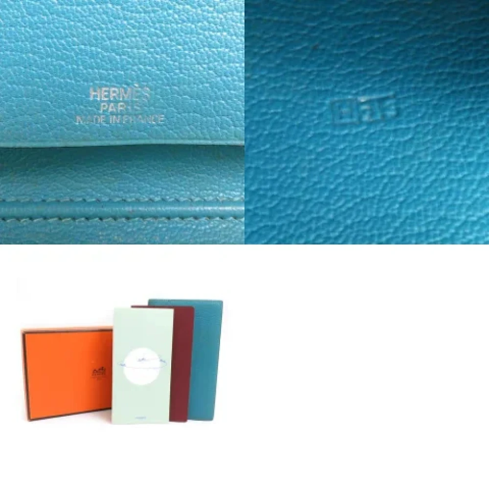 Hermès Vintage Pre-owned Leather home-office Blue Dames