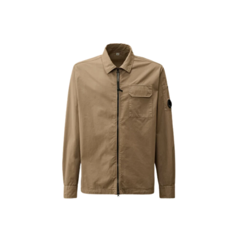 C.p. Company Bio Bomull Gabardin Skjortjacka Beige, Herr