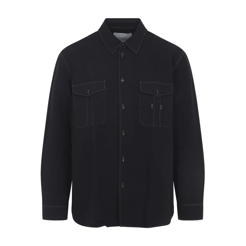 Studio Nicholson Black Louro Button Shirt - Male - Casual Shirts - S - Shirts