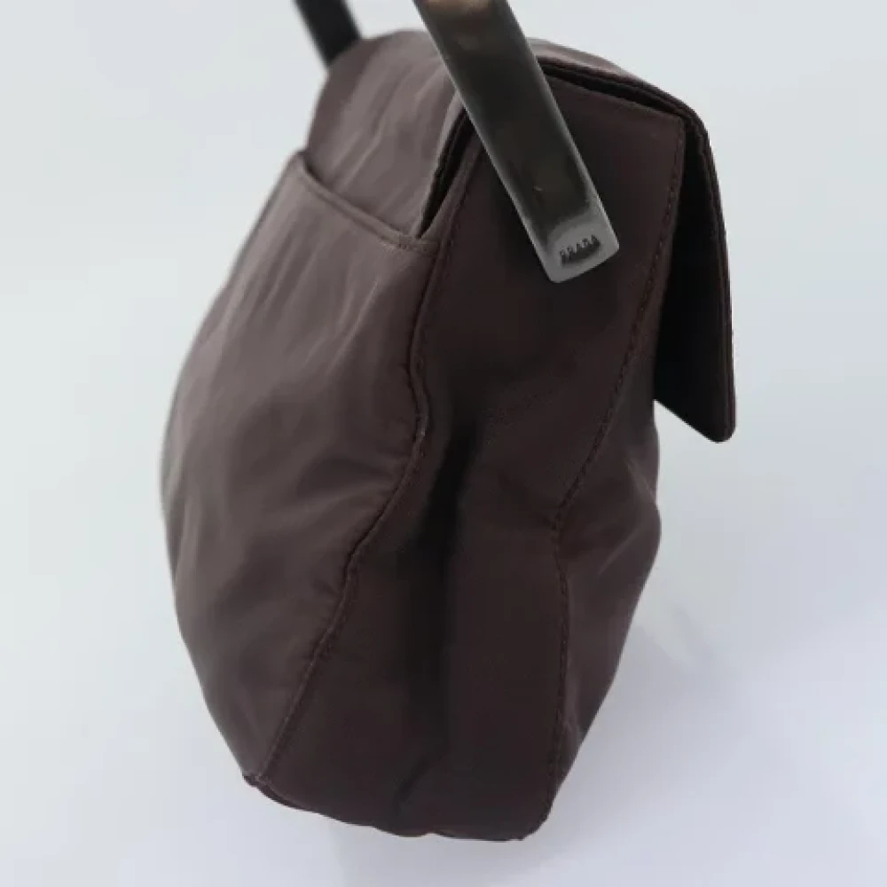 Prada Vintage Pre-owned Nylon handbags Brown Dames