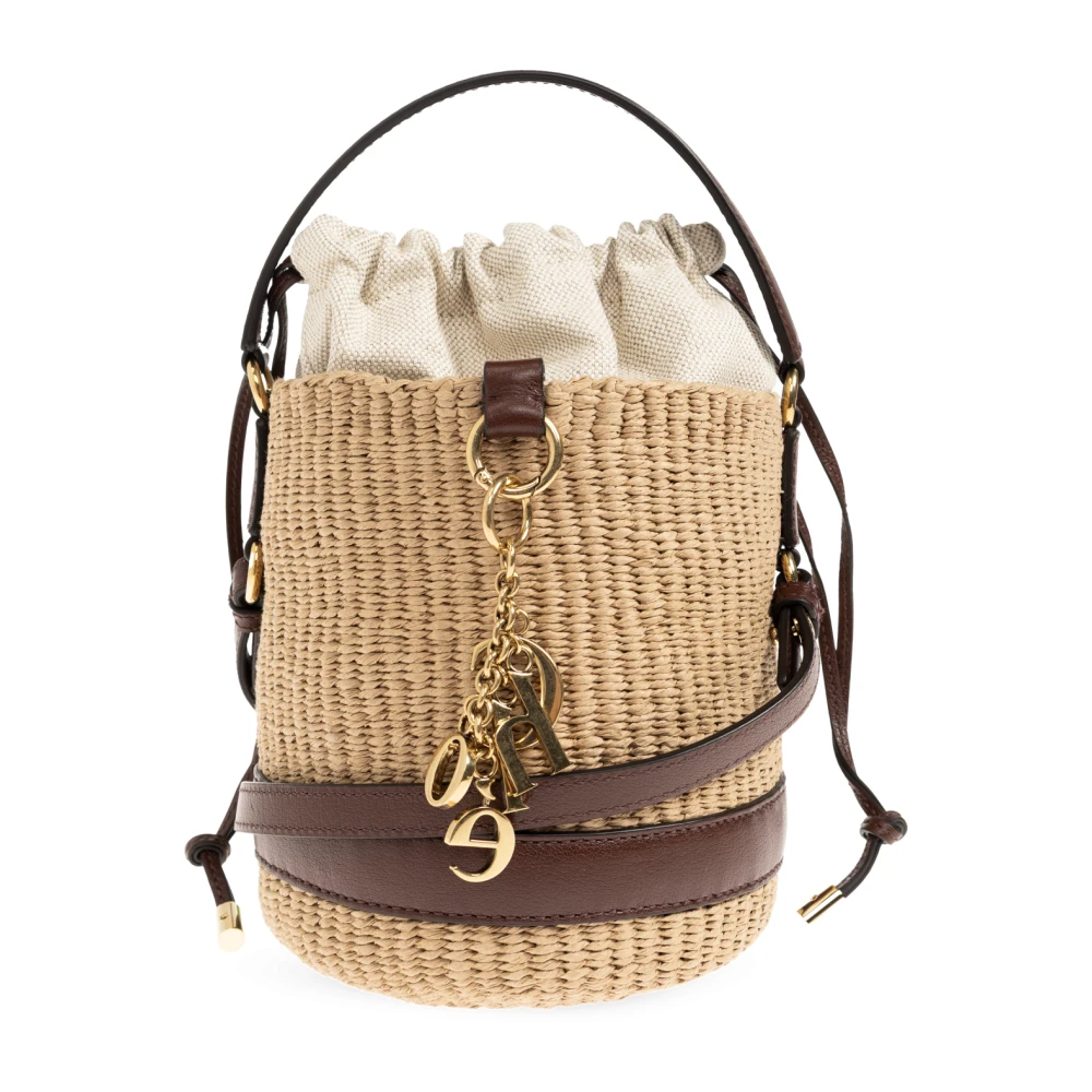 Chloé Charms Basket Bag - Female - Bucket Bags - Beige - One Size - Bags