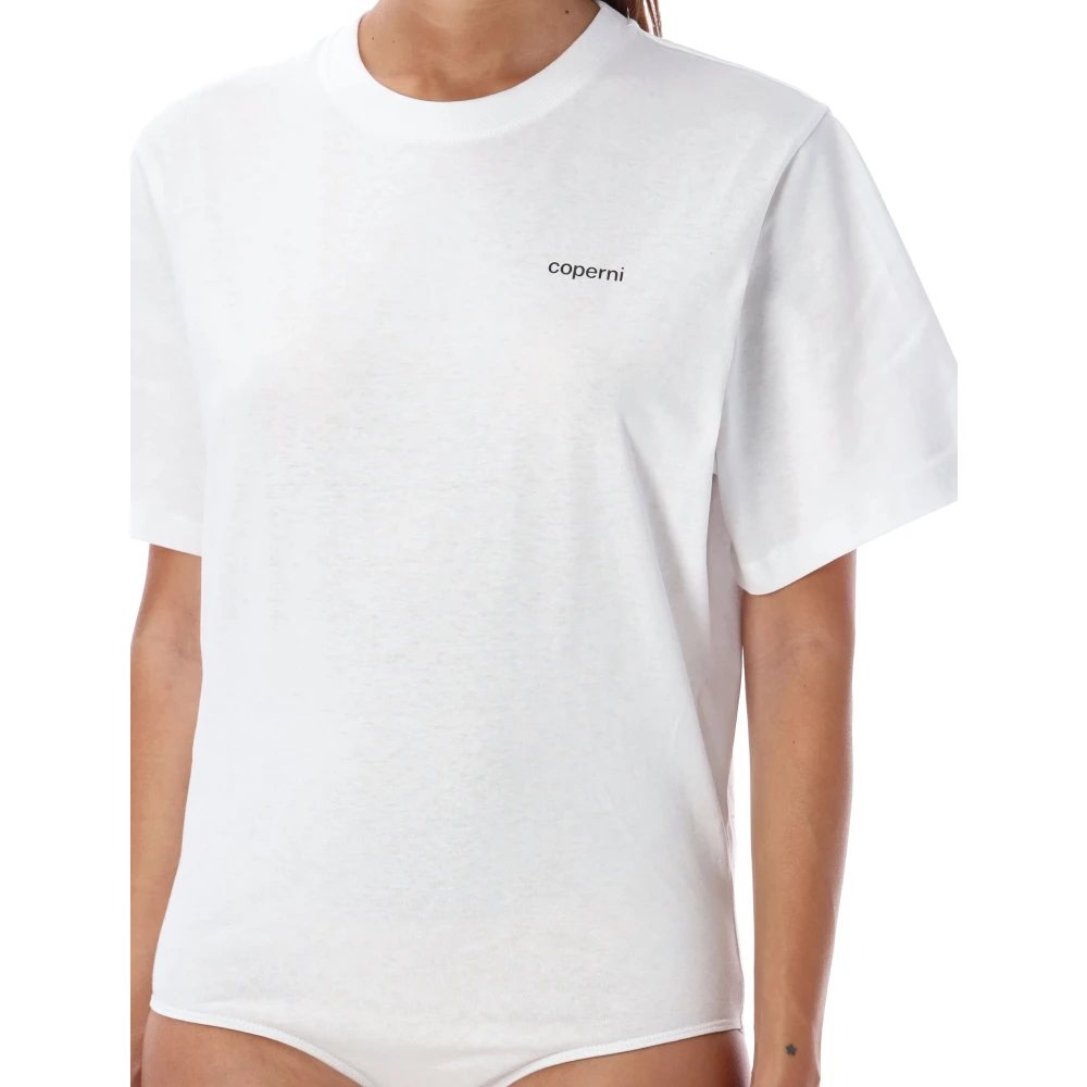 Coperni Witzwart Body T-shirt Topwear Aw24 White Dames