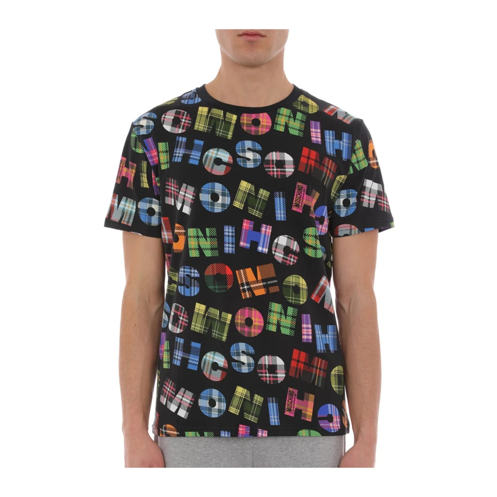 Moschino Men's Multicolor Logo All Over Cotton Underwear - T-Shirts - L - Tops