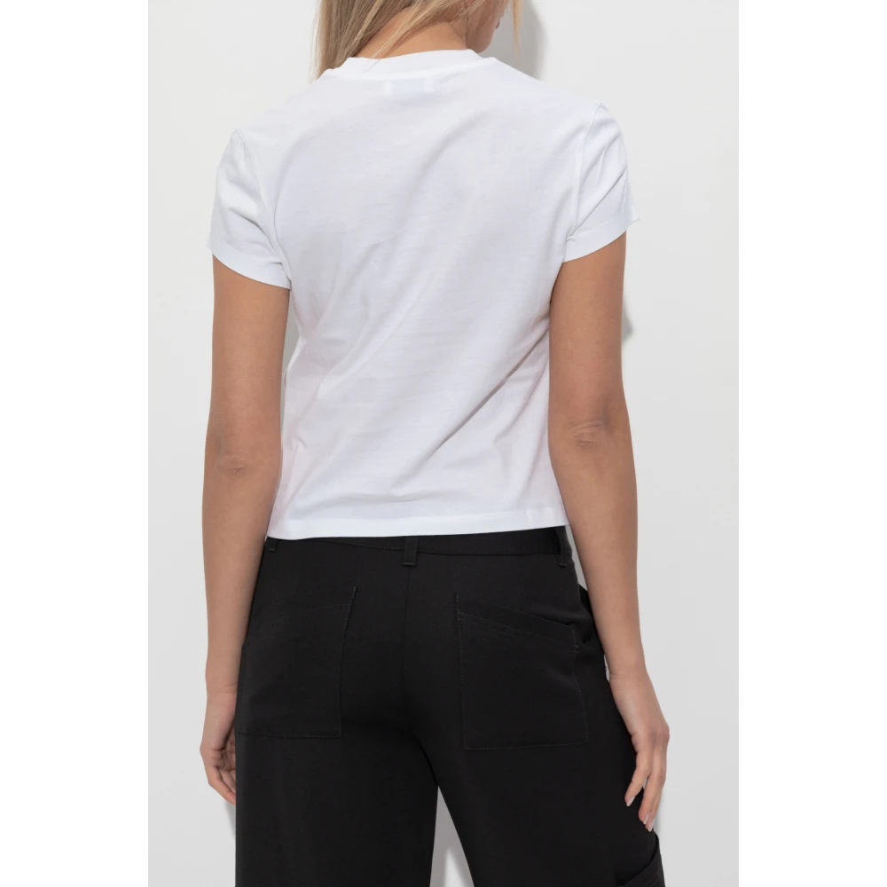Off White T-shirt met logo White Dames