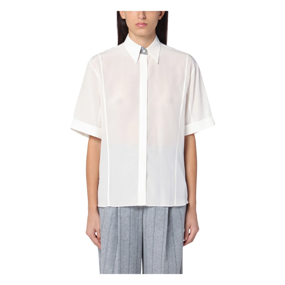 BRUNELLO CUCINELLI Stijlvolle Blouse voor Vrouwen White Dames