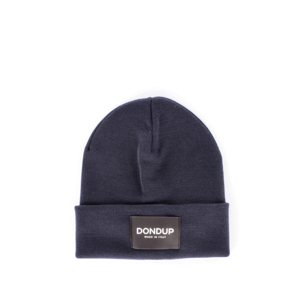 Dondup Blauwe Wolmix Beanie Blue Heren