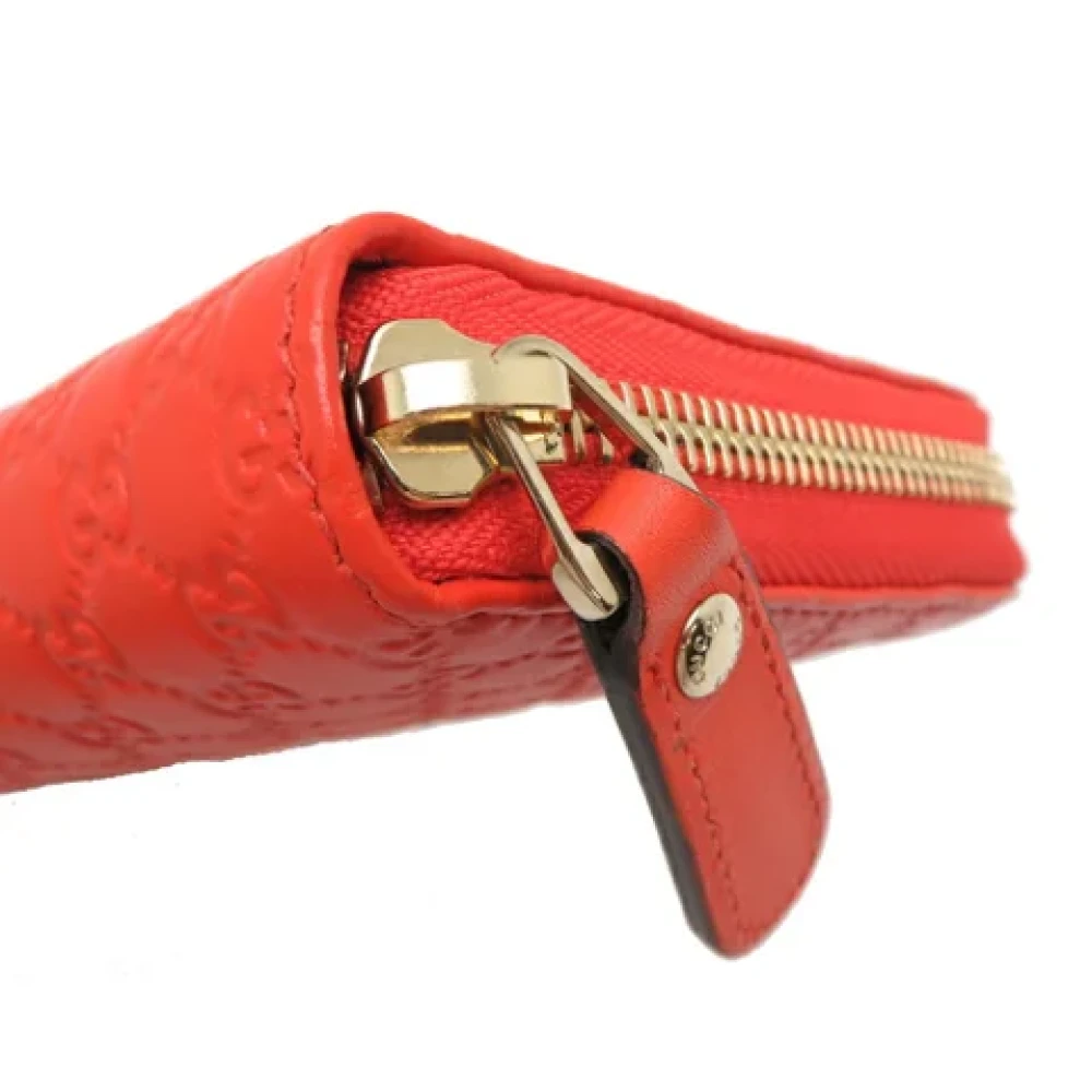 Gucci Vintage Pre-owned Leather wallets Orange Dames
