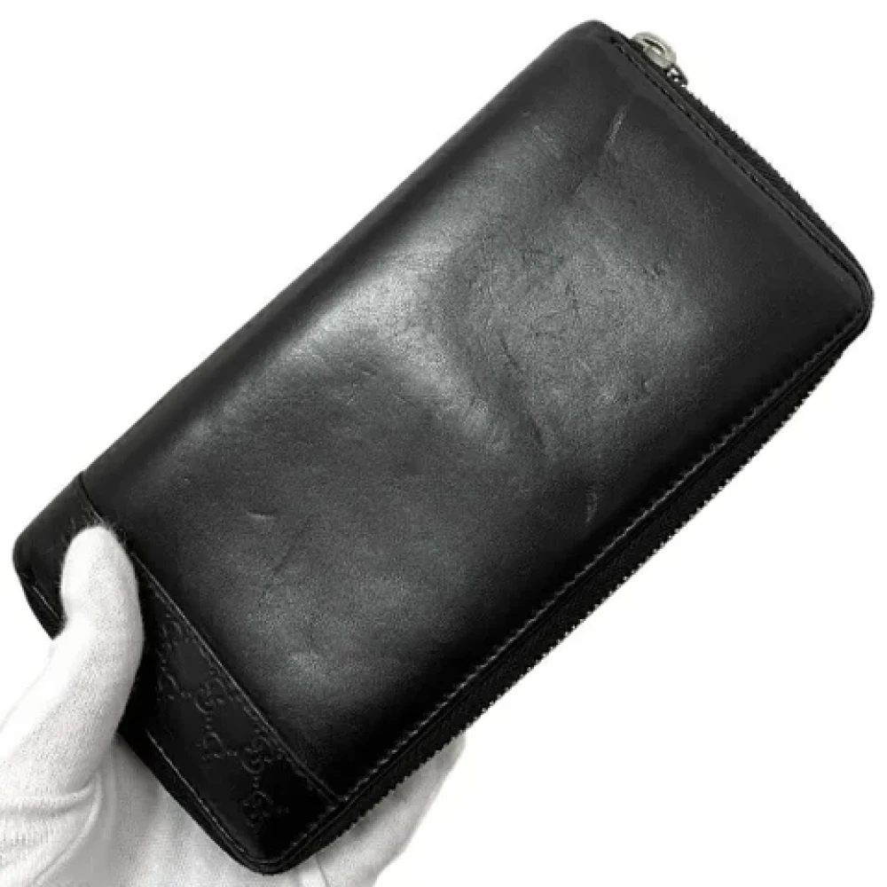 Gucci Vintage Pre-owned Leather wallets Black Dames