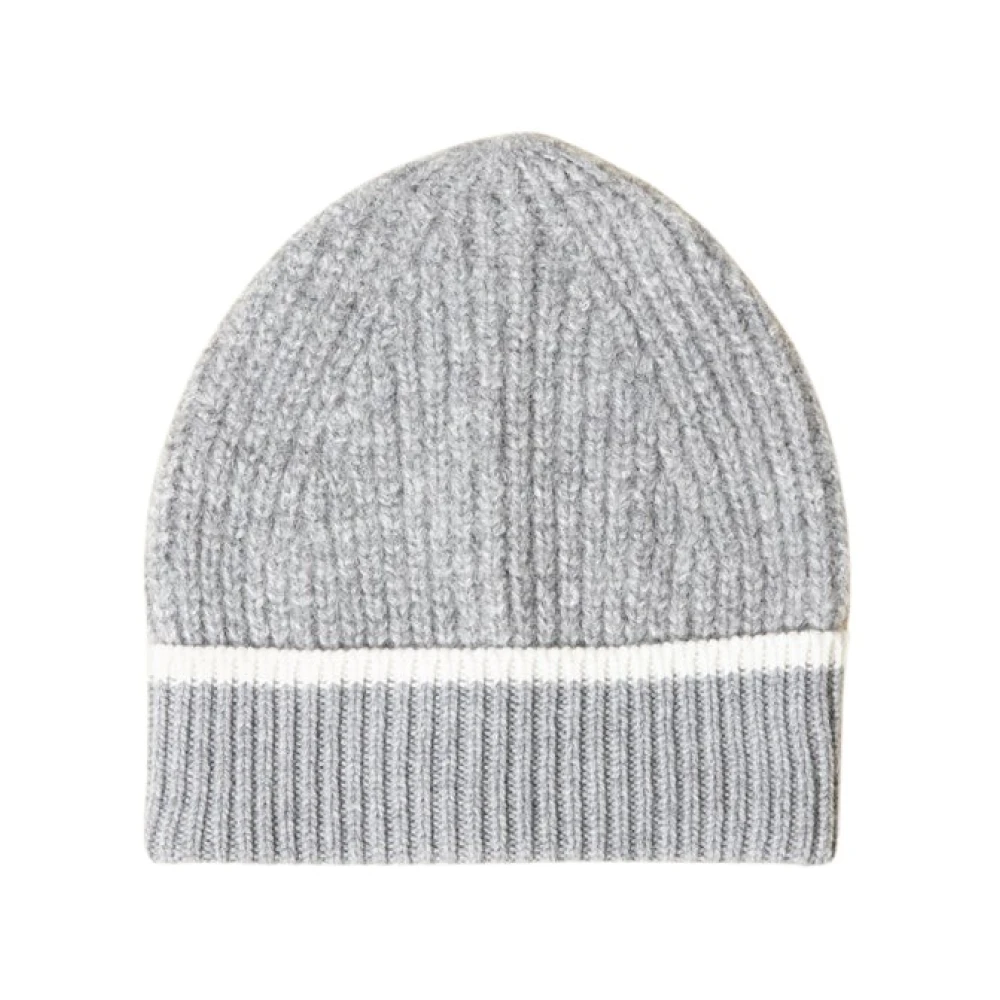 PESERICO Wol en kasjmier muts Gray Heren