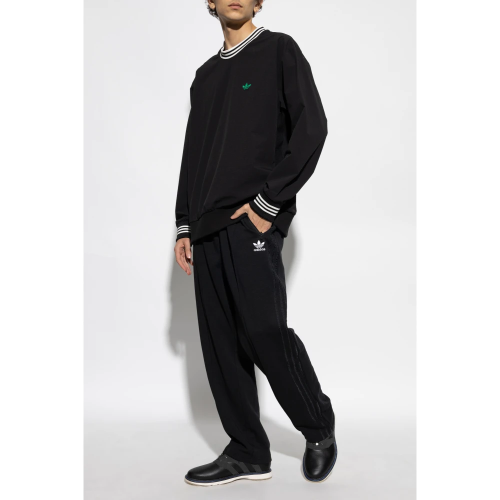 adidas Originals Sweatshirt met logo uit de The Rolling Links collectie Black Heren