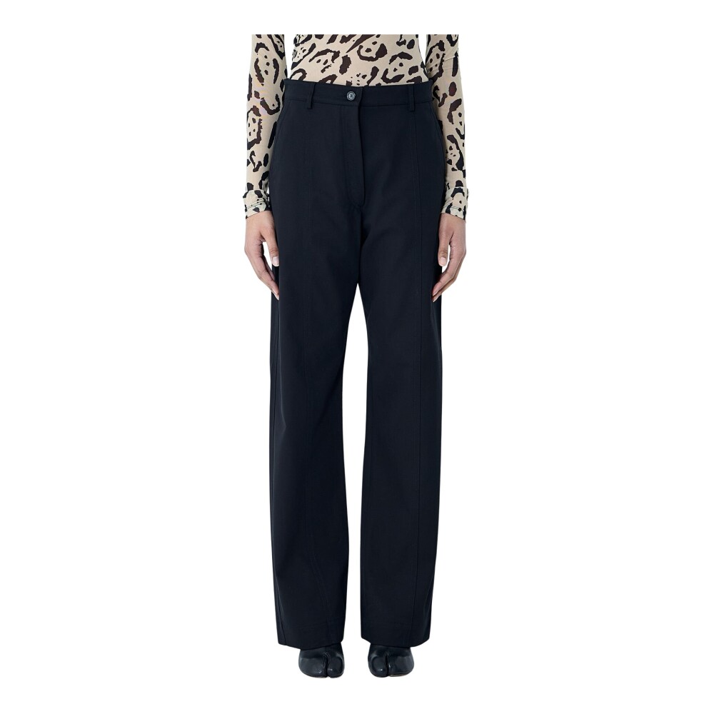 【関税&送料込】SportMax Trousers White Elegant Women's Palazzo, Skinny, Wide and Cargo Trousers