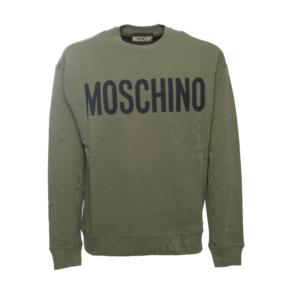 Moschino Militair Groene Sweatshirt met Iconisch Logo Green Heren