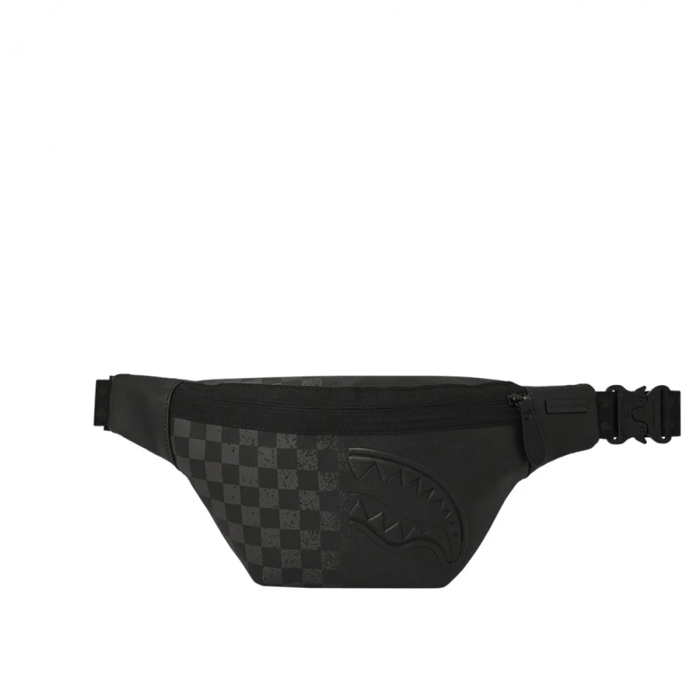 Sprayground Half Spritz Zwart Grijs Check Heuptas Black Heren